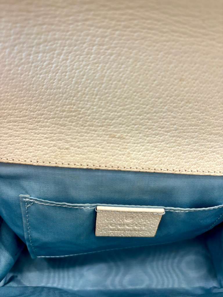 GUCCI PADLOCK BEE LEATHER SHOULDER BAG