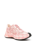GUCCI PINK GG RUNNER PRINT LEATHER SNEAKERS