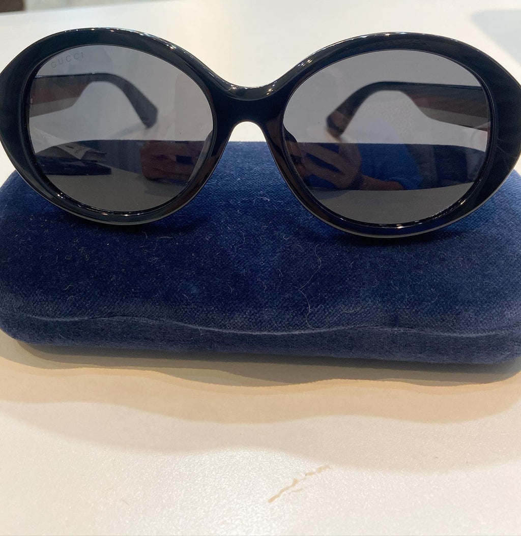 GUCCI ROUND WEB SUNGLASSES