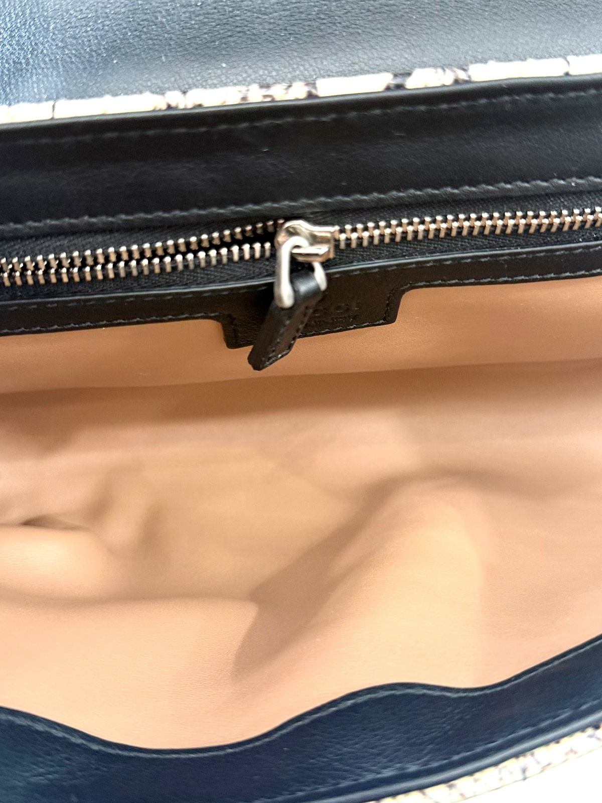 GUCCI GG MARMONT SMALL PYTHON LEATHER SHOULDER BAG