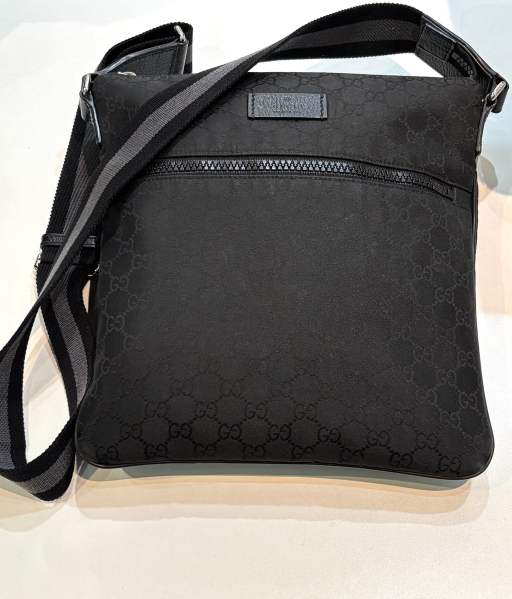 GUCCI VINTAGE GG GUCCISSIMA CANVAS MESSENGER BAG