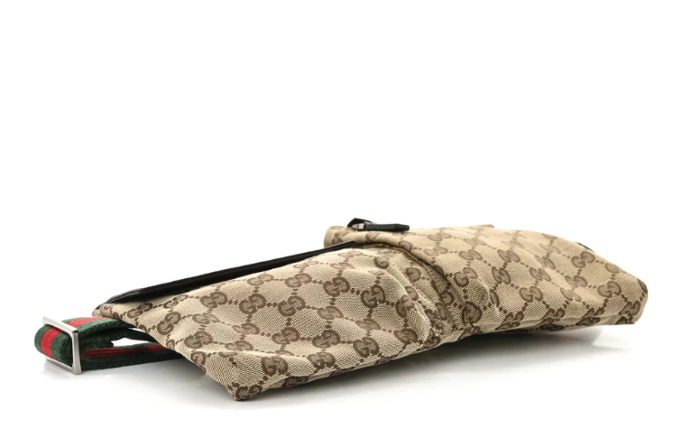 GUCCI VINTAGE GG CANVAS FANNY PACK