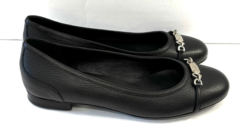 GUCCI CALFSKIN LEATHER CALLARIUS BALLET FLATS