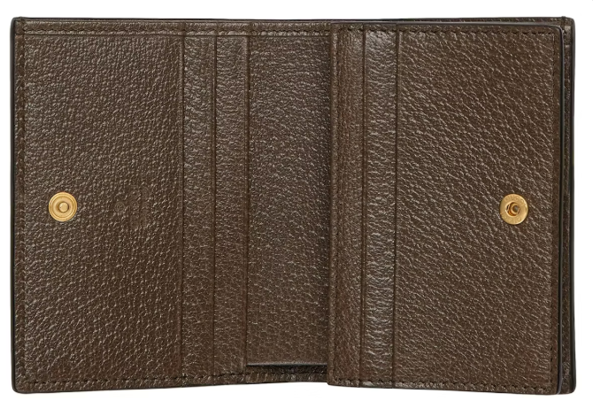GUCCI BIFOLD GG CANVAS STRAWBERRY WALLET