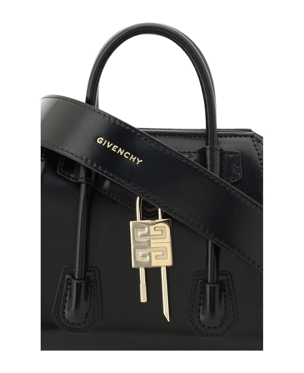 GIVENCHY ANTIGONA LOCK TOY CALFSKIN HANDBAG