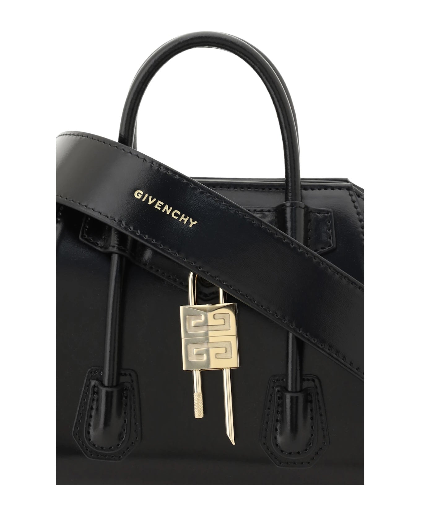 GIVENCHY ANTIGONA LOCK TOY CALFSKIN HANDBAG