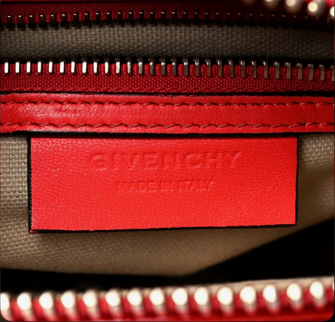 GIVENCHY CROC-EMBOSSED CALFSKIN MINI ANTIGONA BAG