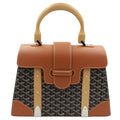 GOYARD SAIGON LEATHER TOP HANDLE HANDBAG MM