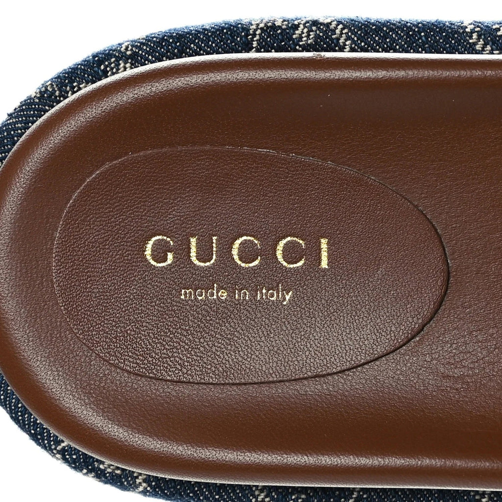 GUCCI GG MONOGRAM ANGELINA PLATFORM SLIDES