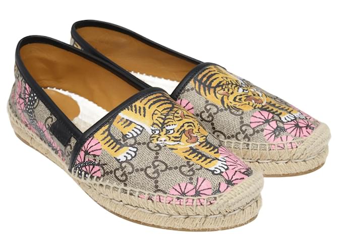 GUCCI BENGAL TIGER PRINTED SUPREME PILAR ESPADRILLES