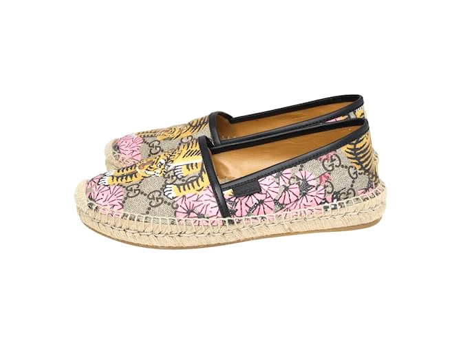 GUCCI BENGAL TIGER PRINTED SUPREME PILAR ESPADRILLES