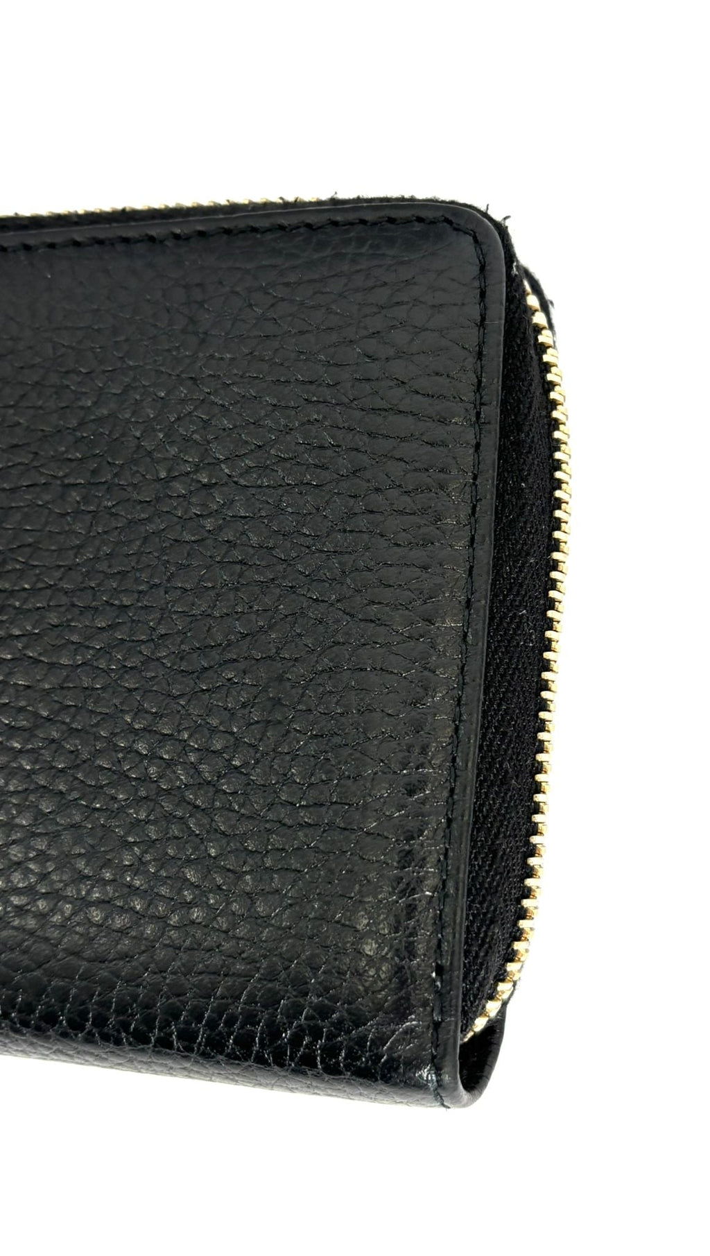 GUCCI GRAINED CALFSKIN LEATHER SOHO ZIPPY WALLET