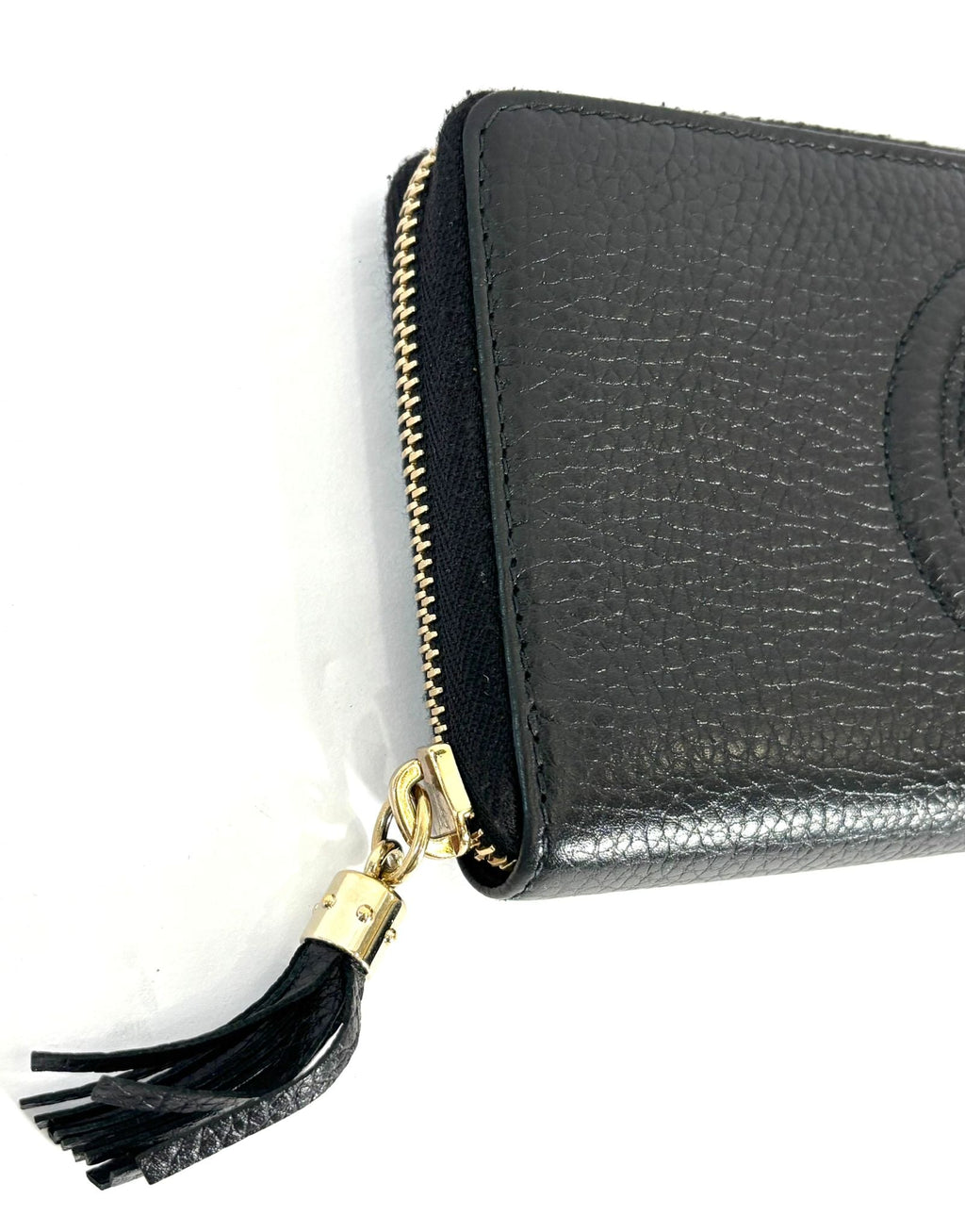 GUCCI GRAINED CALFSKIN LEATHER SOHO ZIPPY WALLET
