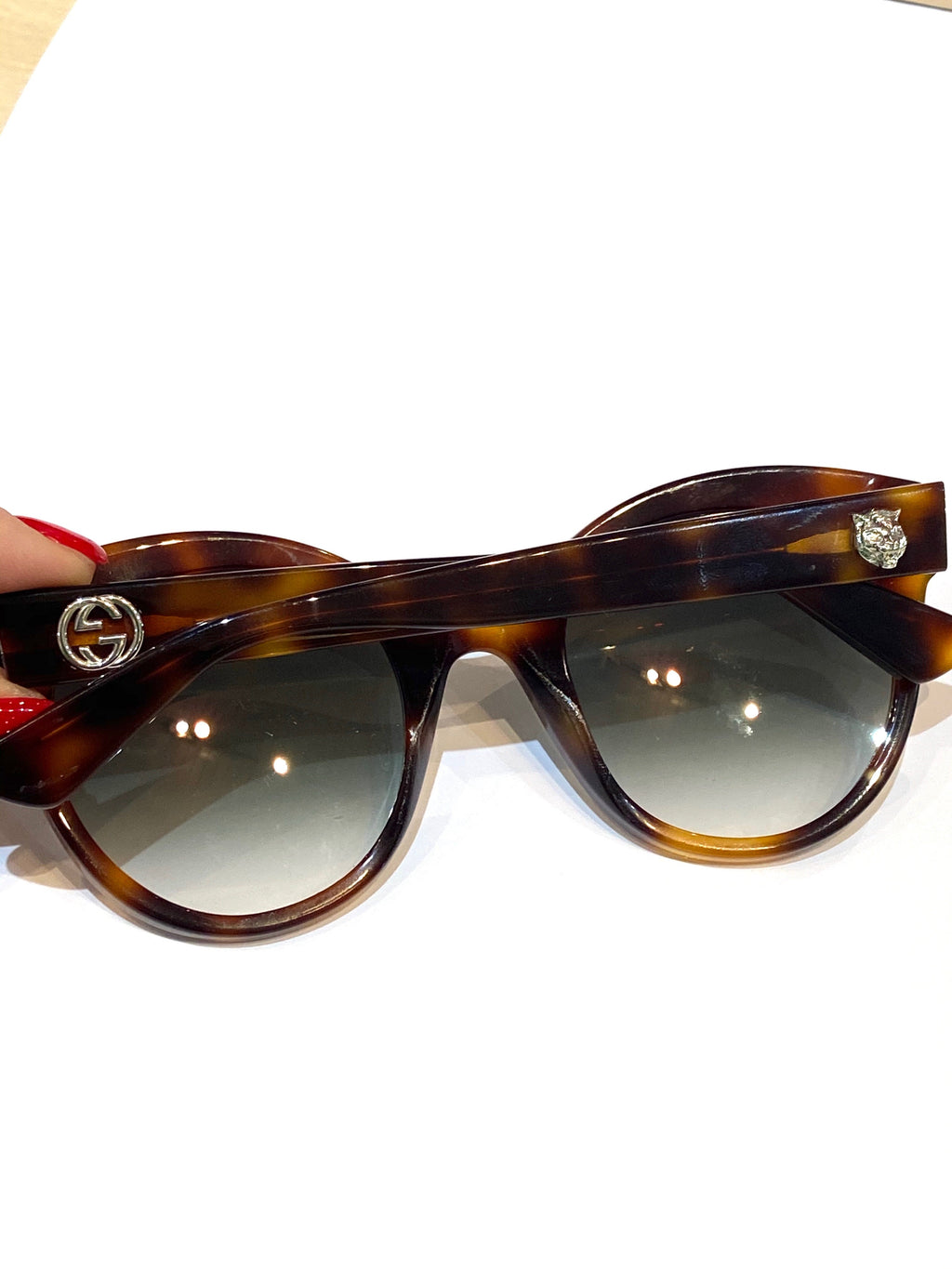 GUCCI CAT EYE SUNGLASSES HAVANA