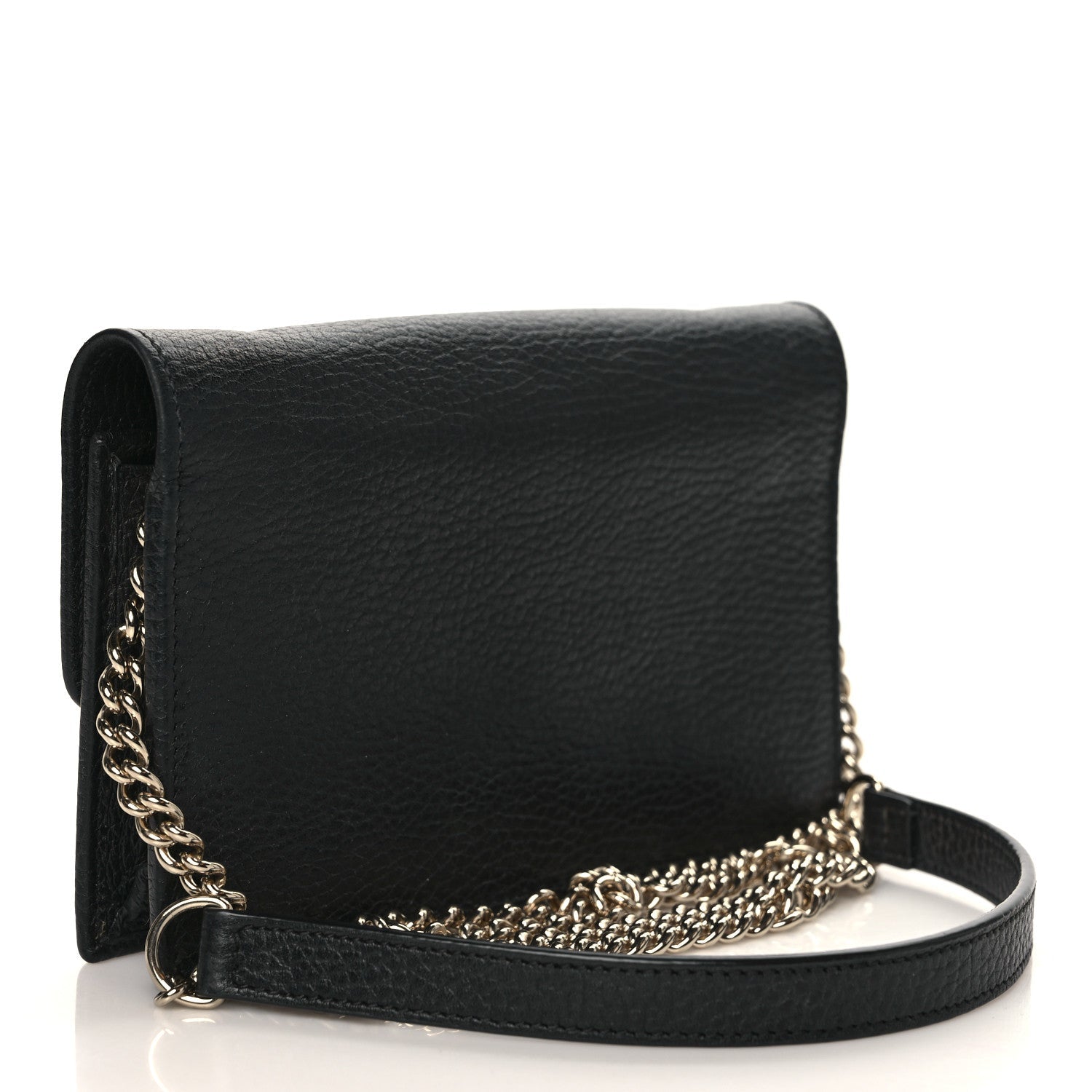 GUCCI DOLLAR CALFSKIN INTERLOCKING GG WALLET ON CHAIN