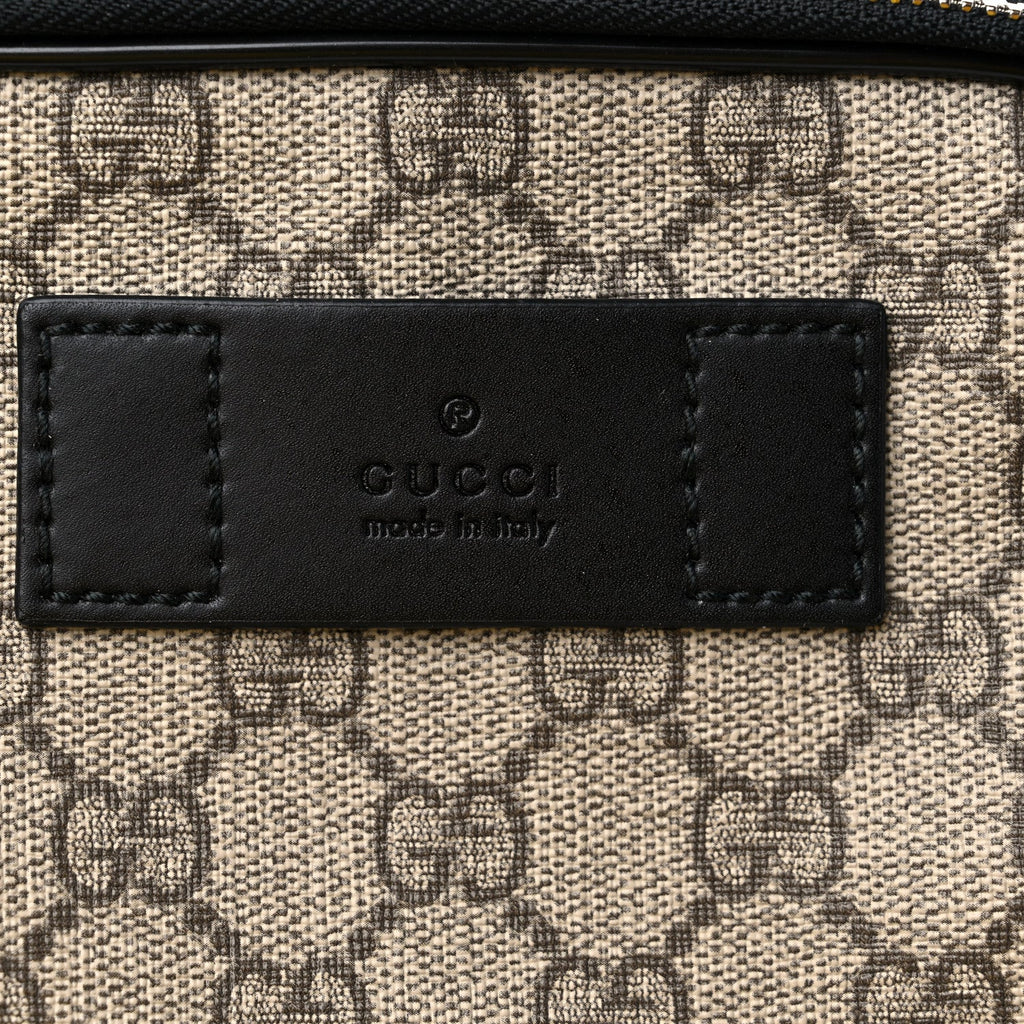GUCCI GG SUPREME DOUBLE WEB BELT BAG