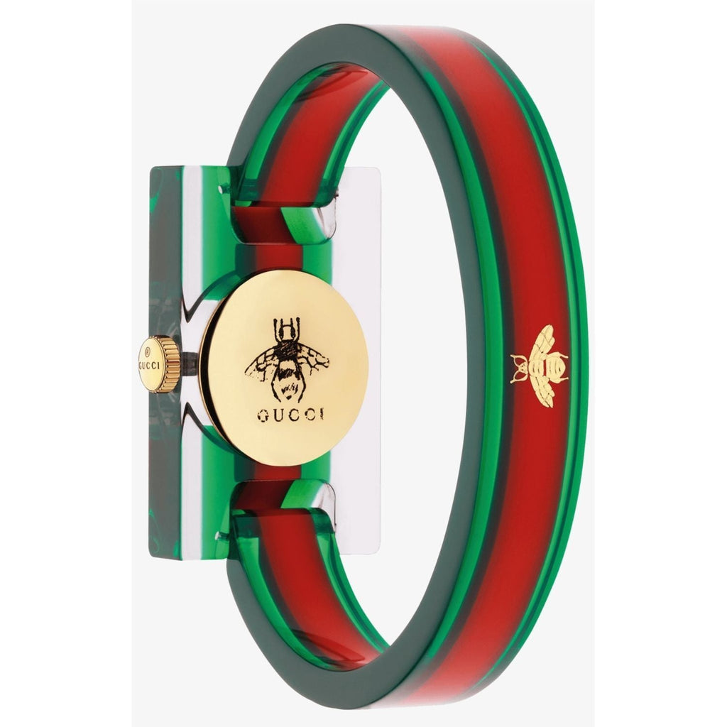 GUCCI FASHION SHOW PLEXIGLASS QUARTZ WATCH
