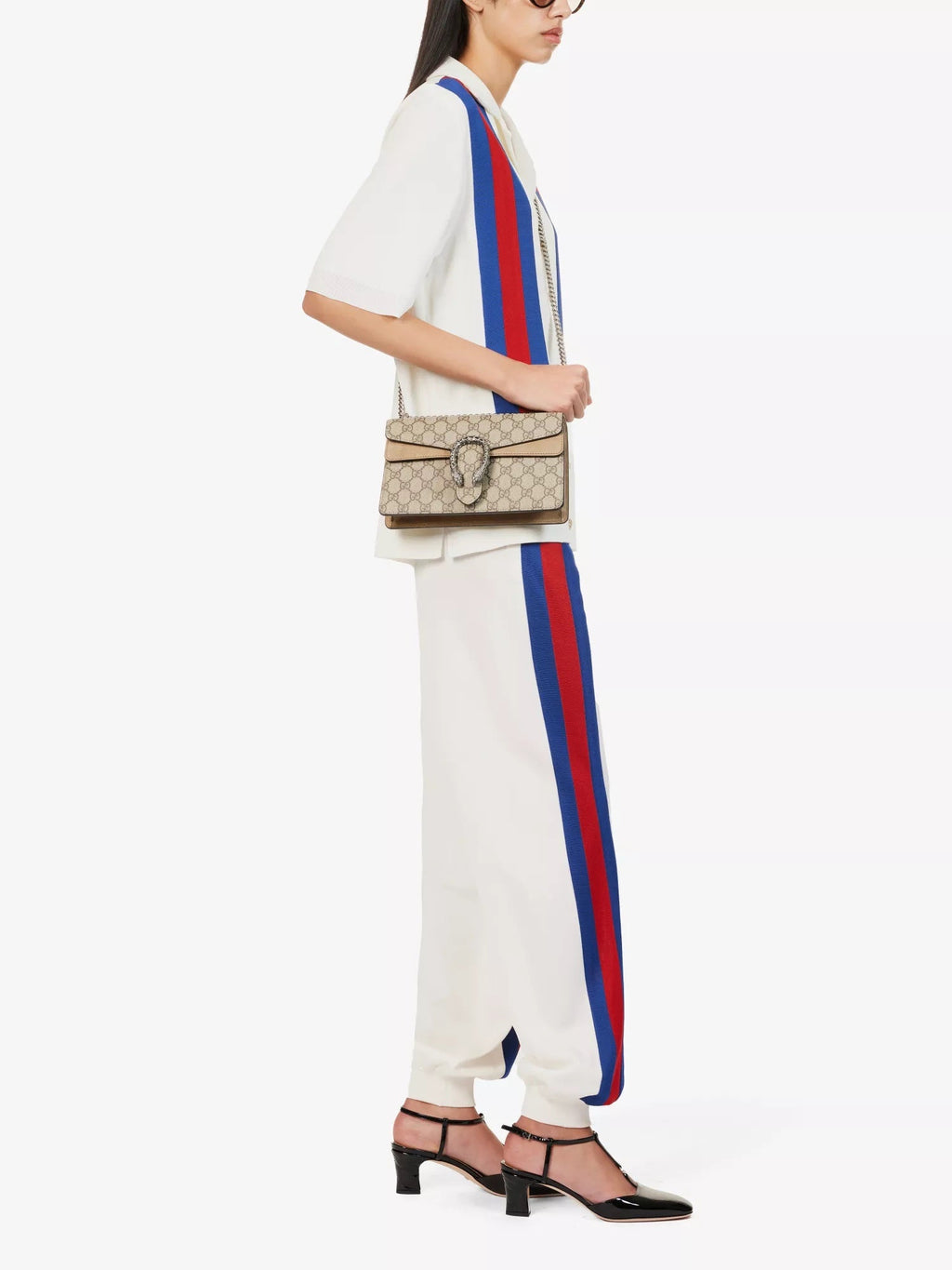 GUCCI GG SUPREME DIONYSUS SUEDE TRIM SMALL SHOULDER BAG