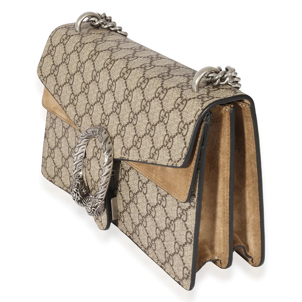 GUCCI GG SUPREME DIONYSUS SUEDE TRIM SMALL SHOULDER BAG