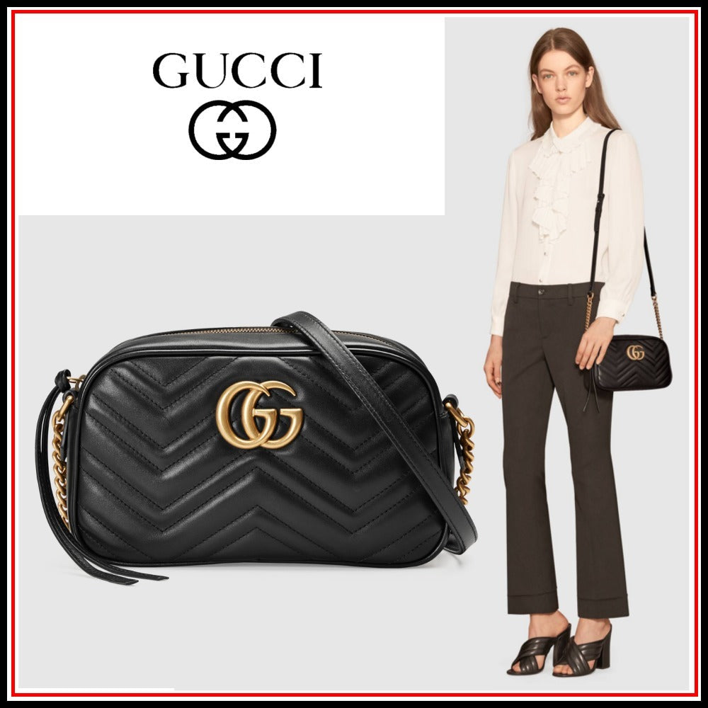 GUCCI GG MARMONT SMALL MATELASSÉ CAMERA BAG
