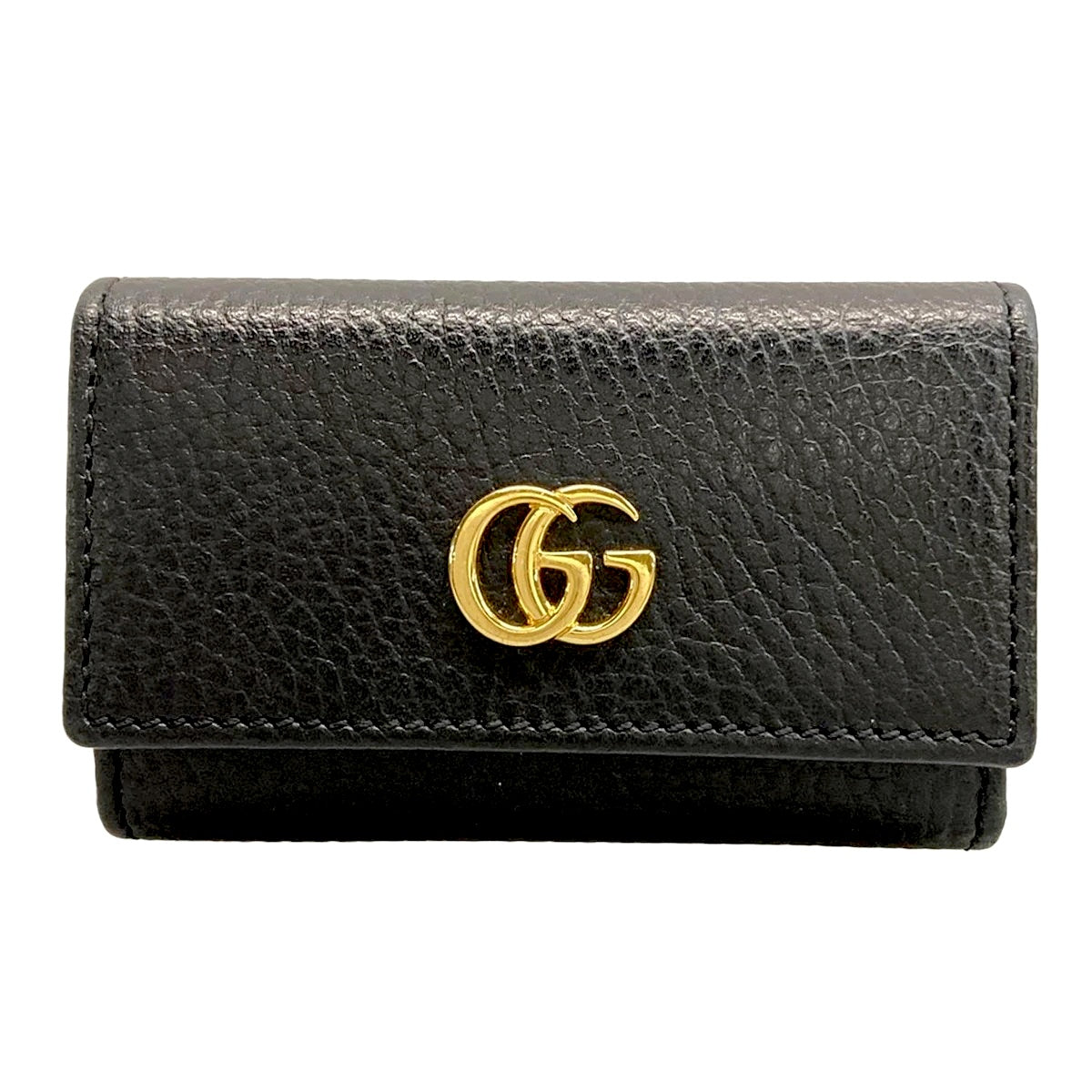 GUCCI GG MARMONT PEBBLED CALFSKIN 6-KEY HOLDER WALLET