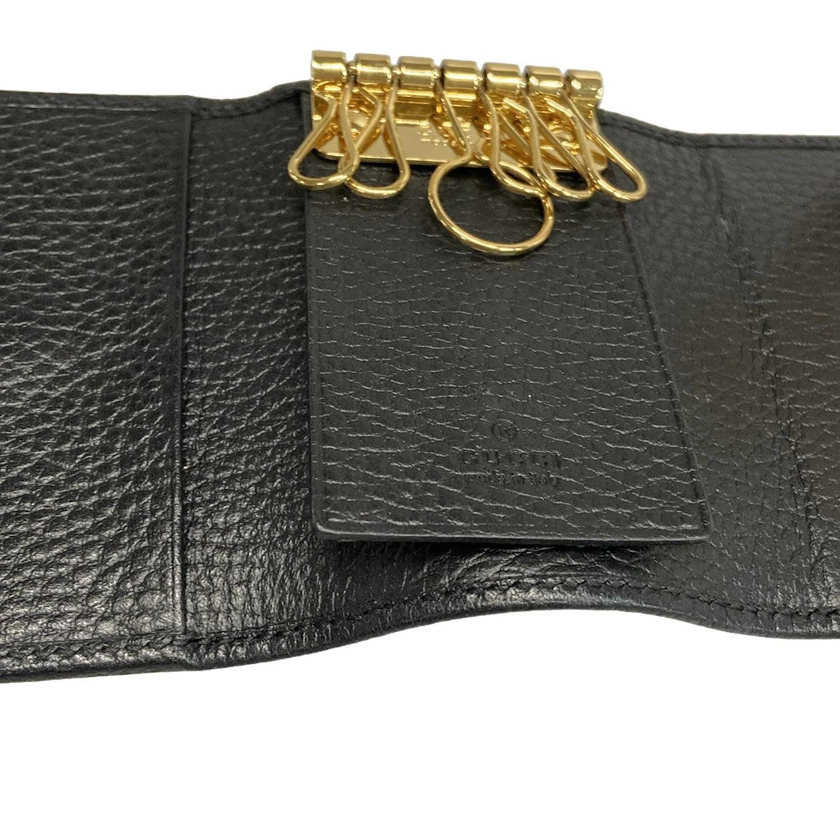 GUCCI GG MARMONT PEBBLED CALFSKIN 6-KEY HOLDER WALLET