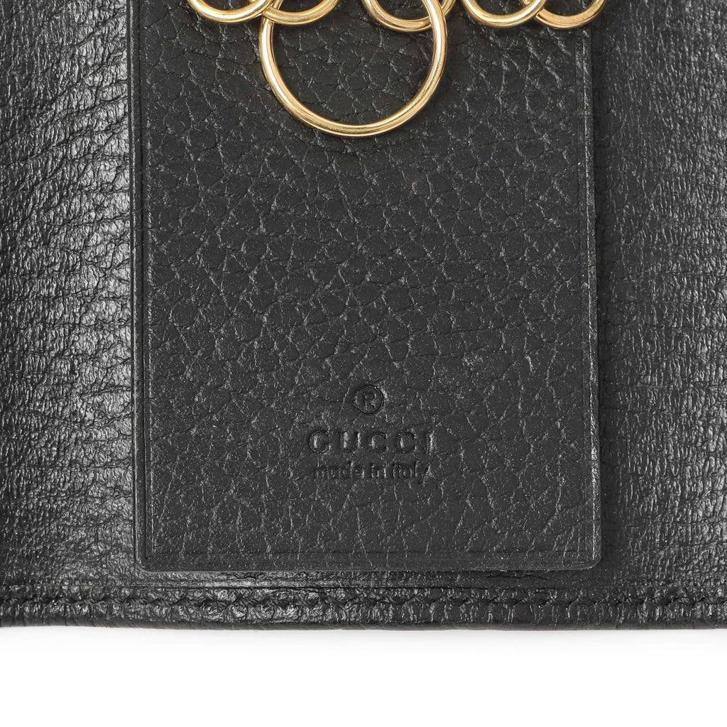 GUCCI GG MARMONT PEBBLED CALFSKIN 6-KEY HOLDER WALLET