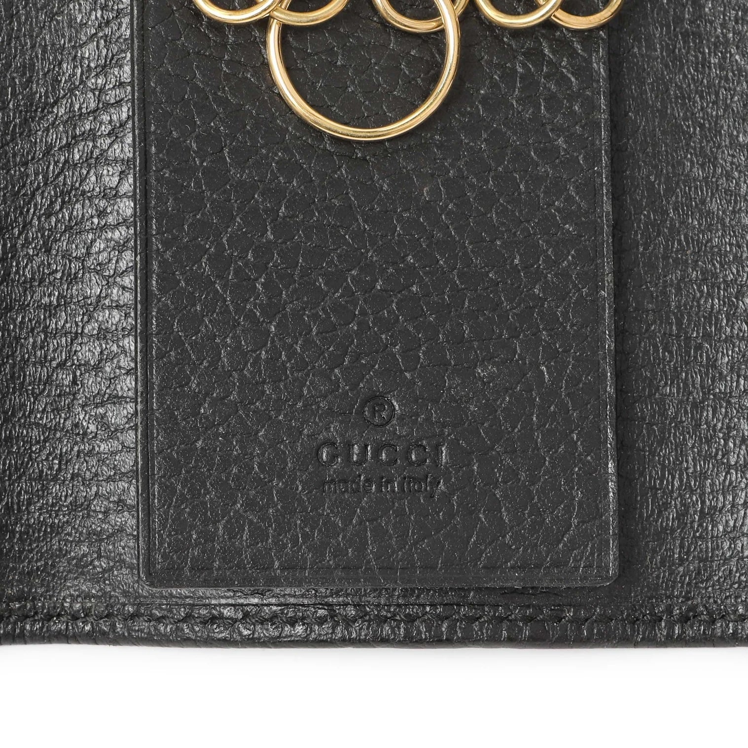 GUCCI GG MARMONT PEBBLED CALFSKIN 6-KEY HOLDER WALLET