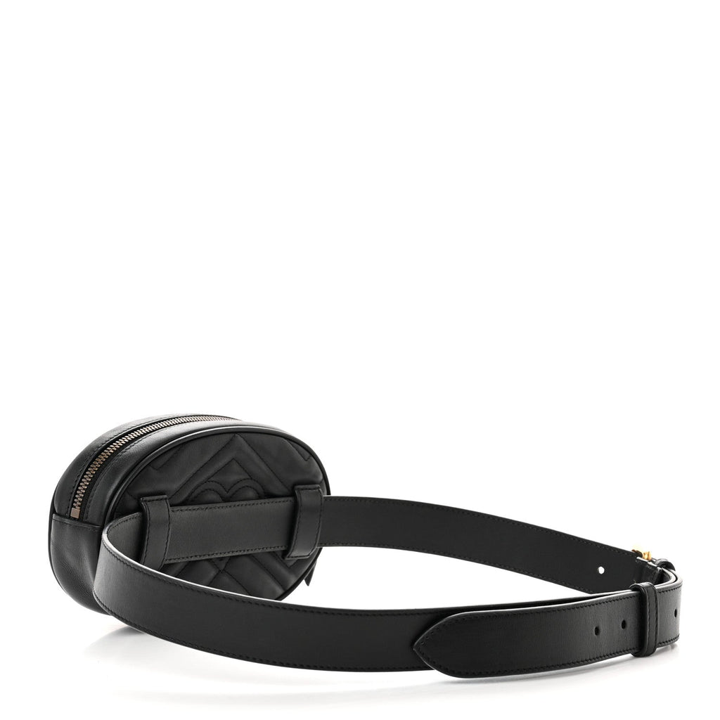 GUCCI GG MARMONT CALFSKIN LEATHER MATELASSE BELT BAG