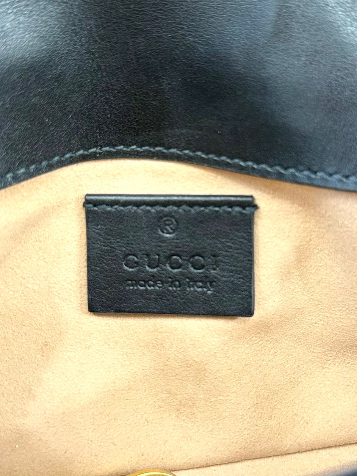 GUCCI GG MARMONT MINI CALFSKIN LEATHER BAG