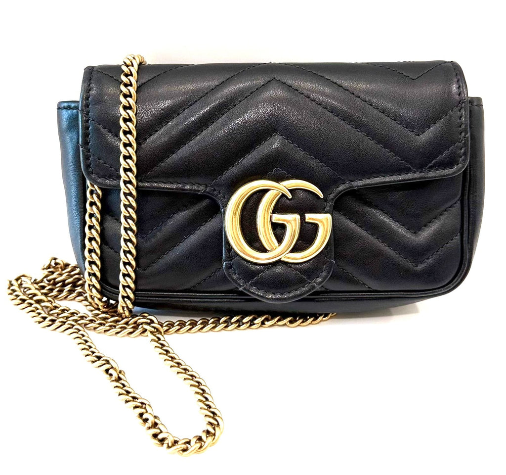 GUCCI GG MARMONT MINI CALFSKIN LEATHER BAG