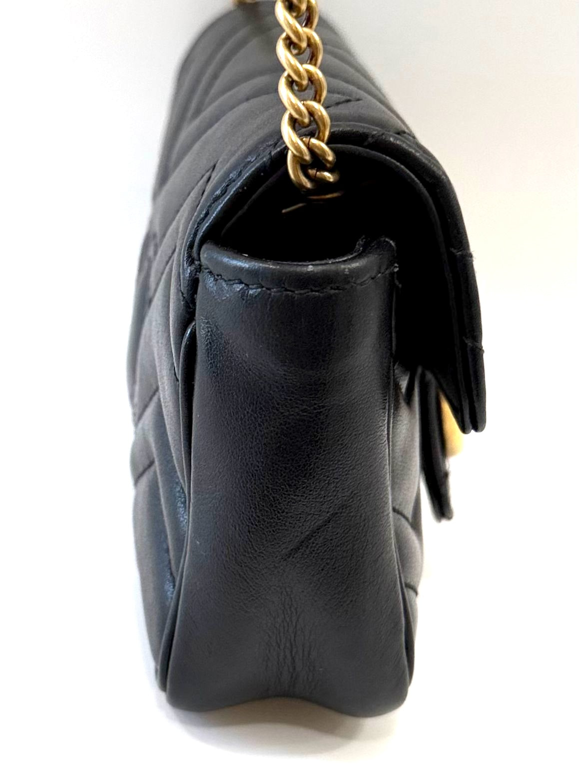 GUCCI GG MARMONT MINI CALFSKIN LEATHER BAG