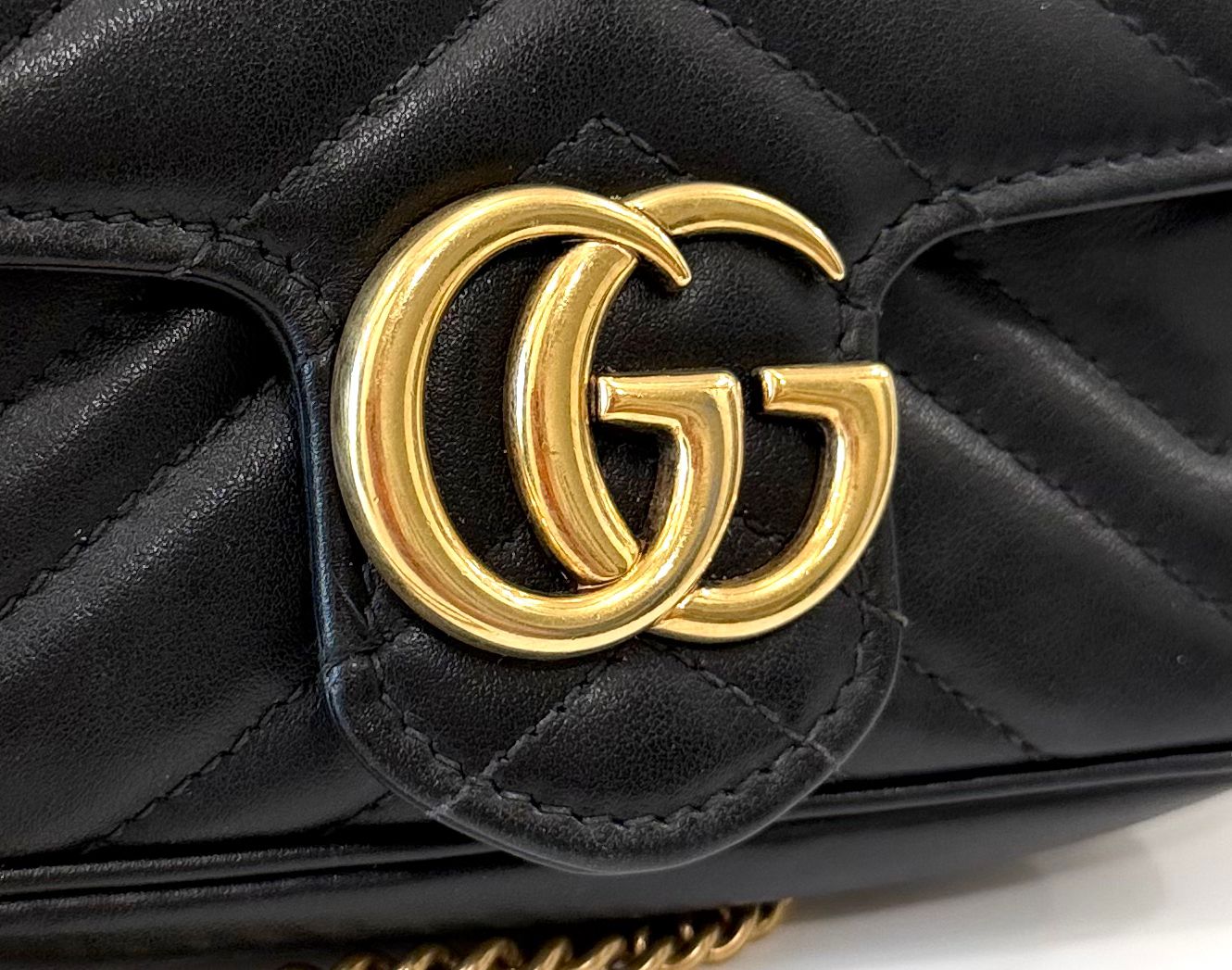 GUCCI GG MARMONT MINI CALFSKIN LEATHER BAG