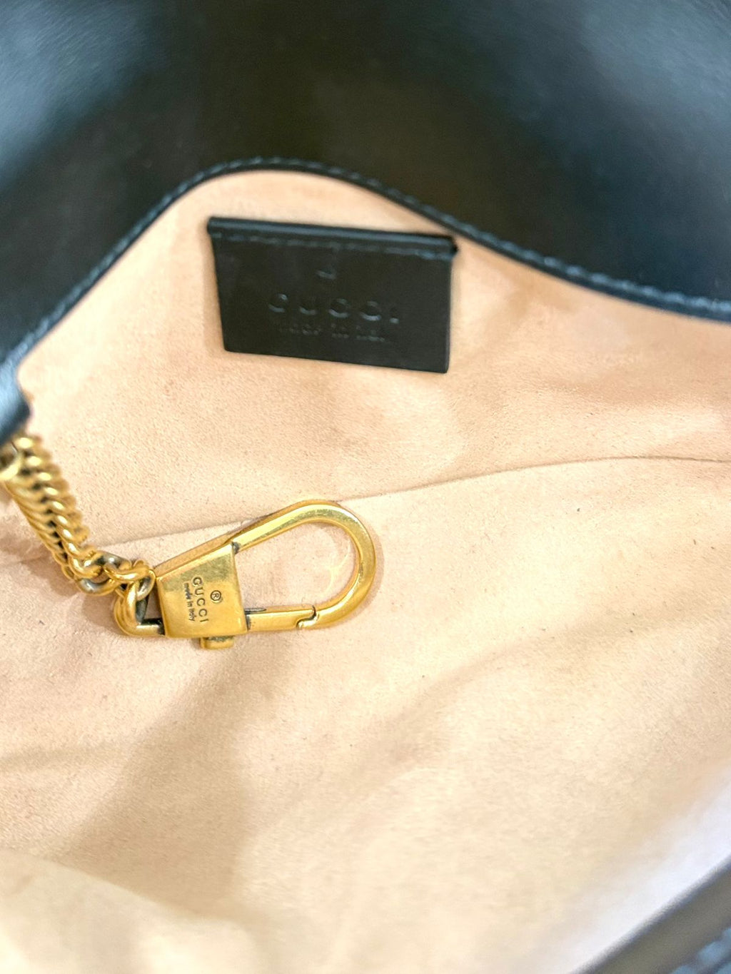 GUCCI GG MARMONT MINI CALFSKIN LEATHER BAG