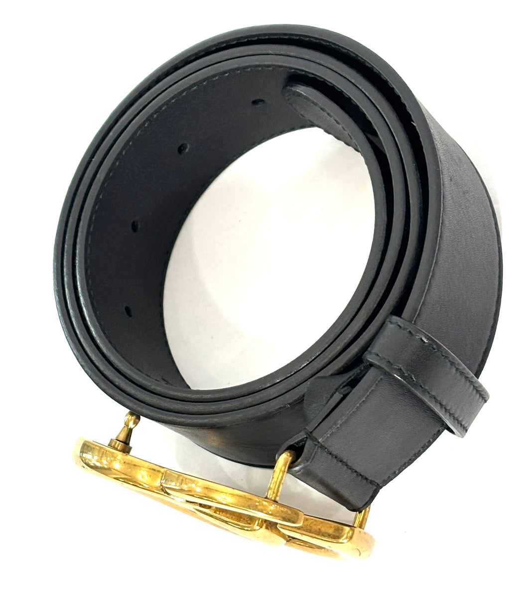 GUCCI GG MARMONT DOUBLE G CALFSKIN LEATHER BELT