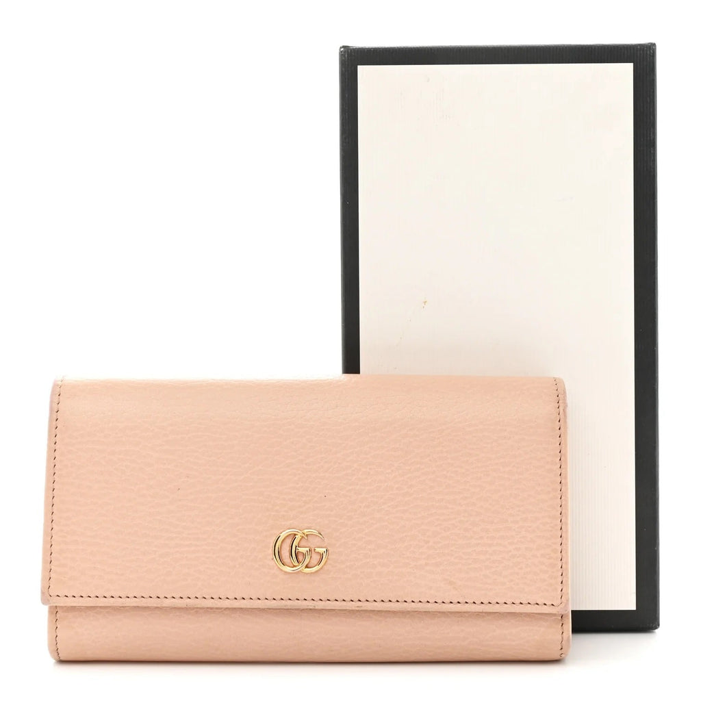 GUCCI GG MARMONT CALFSKIN LEATHER CONTINENTAL WALLET