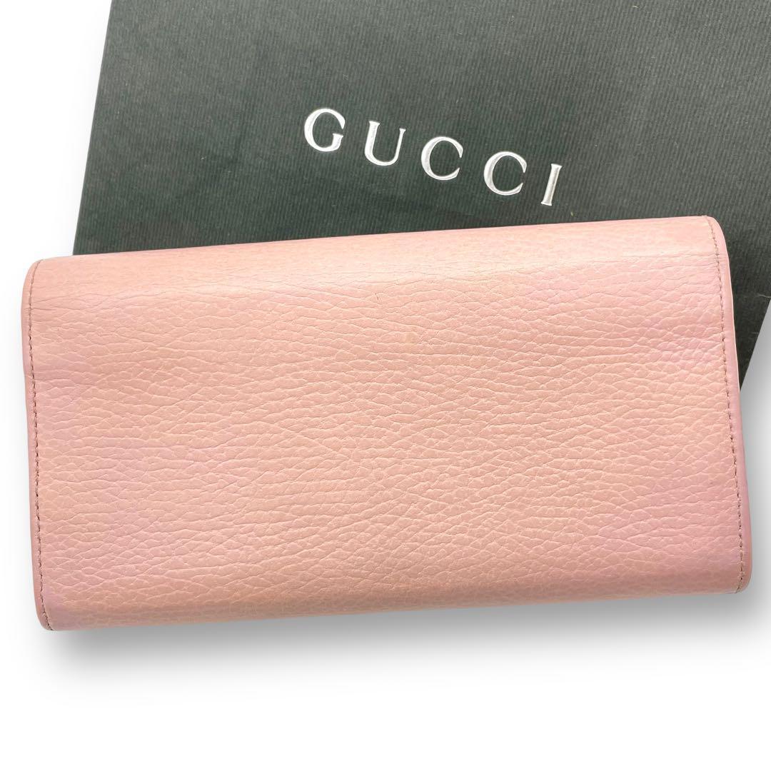 GUCCI GG MARMONT CALFSKIN LEATHER CONTINENTAL WALLET
