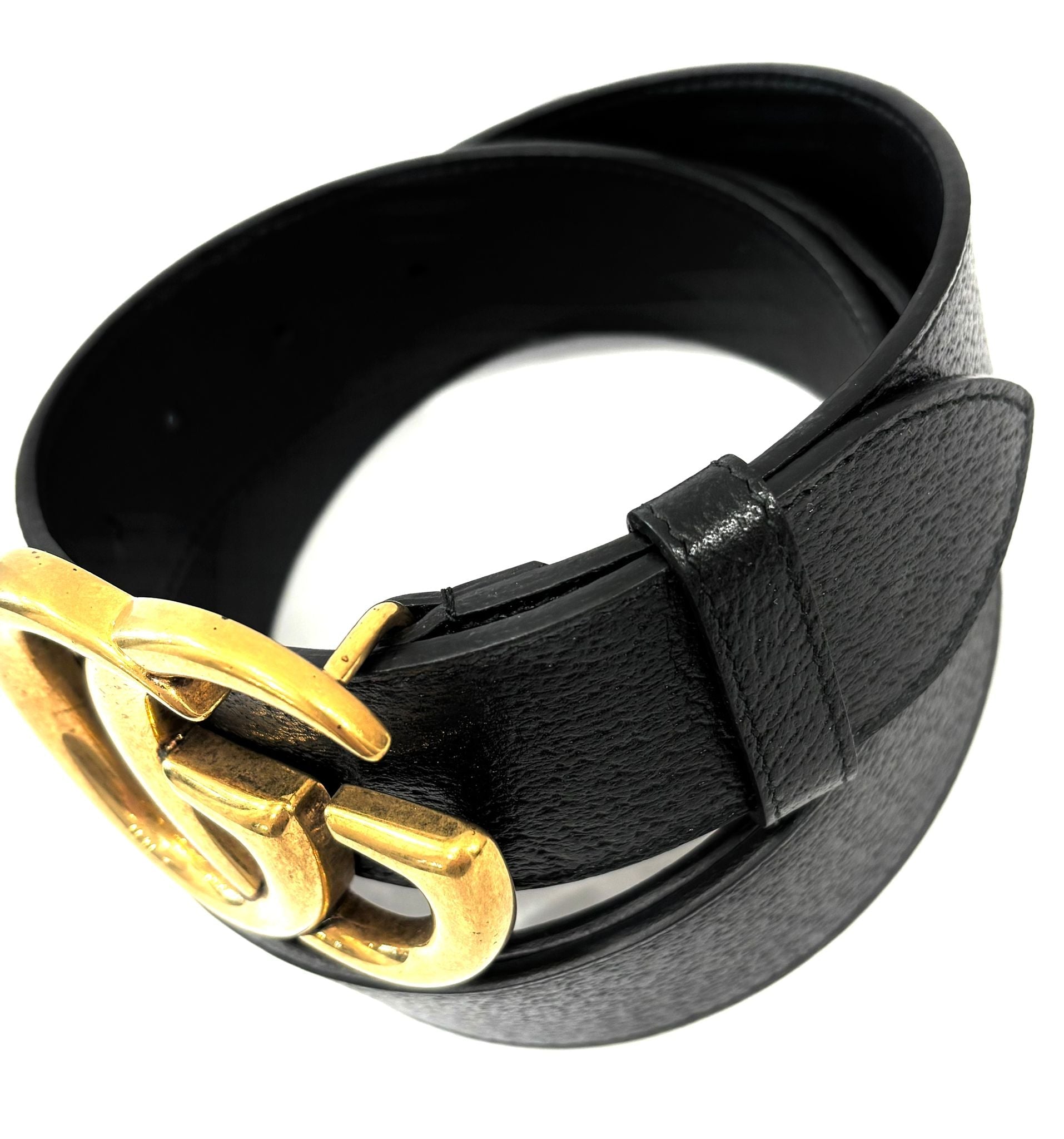 GUCCI GG MARMONT WIDE CALFSKIN LEATHER BELT