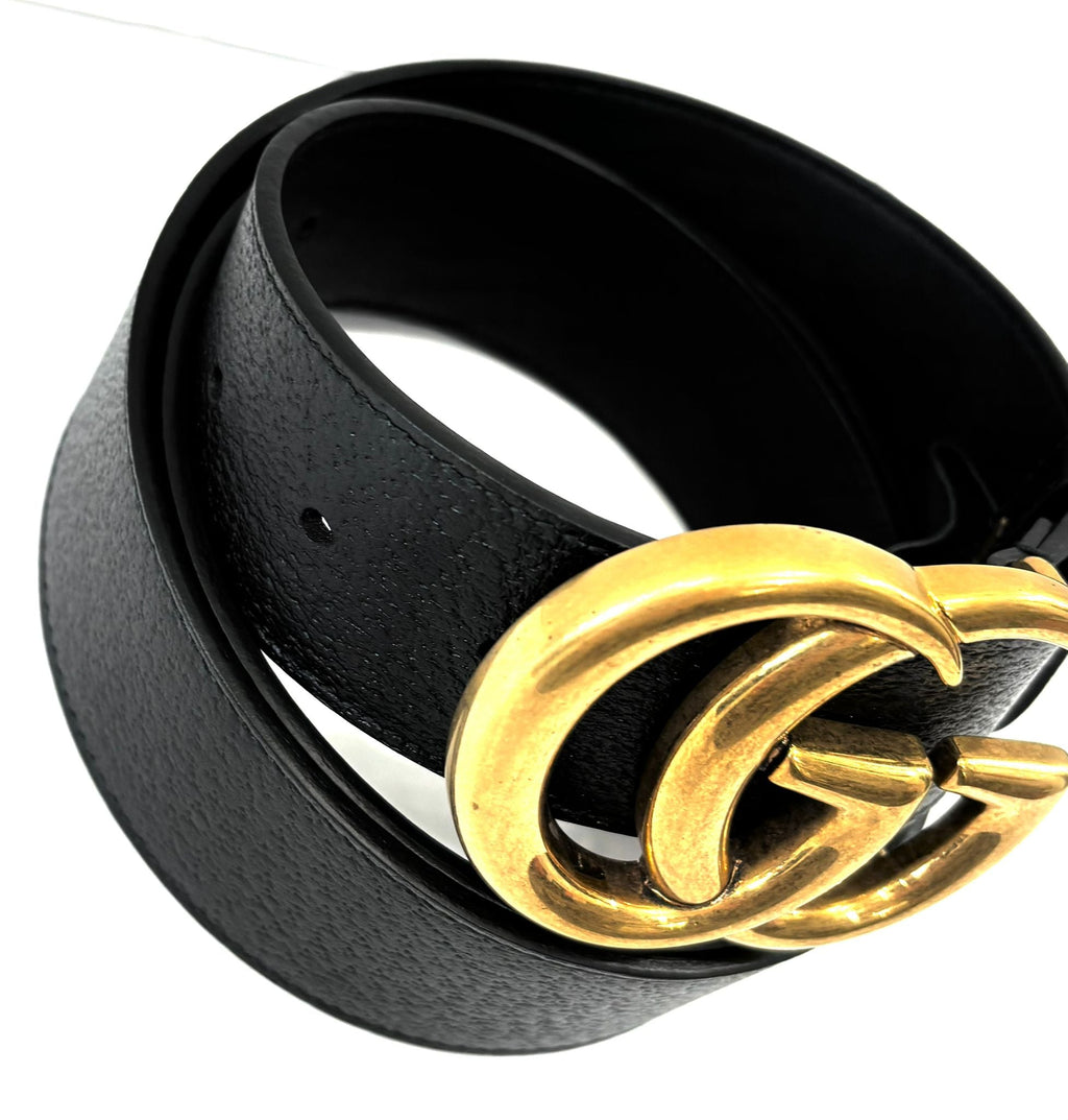 GUCCI GG MARMONT WIDE CALFSKIN LEATHER BELT
