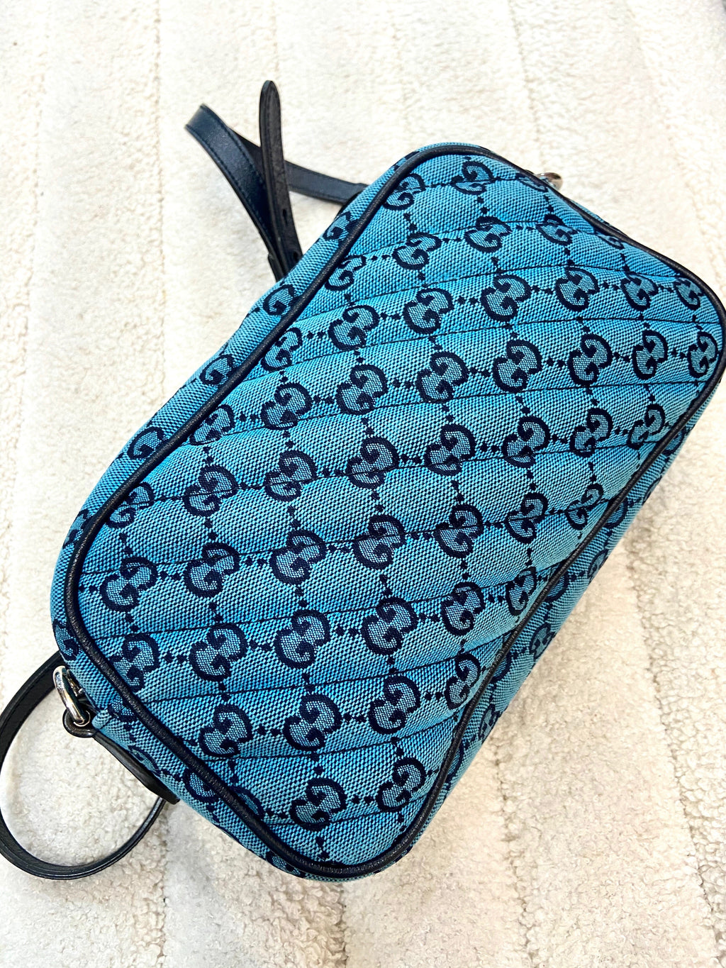 GUCCI GG MARMONT DIAGONAL QUILTED SMALL SHOULDER BAG