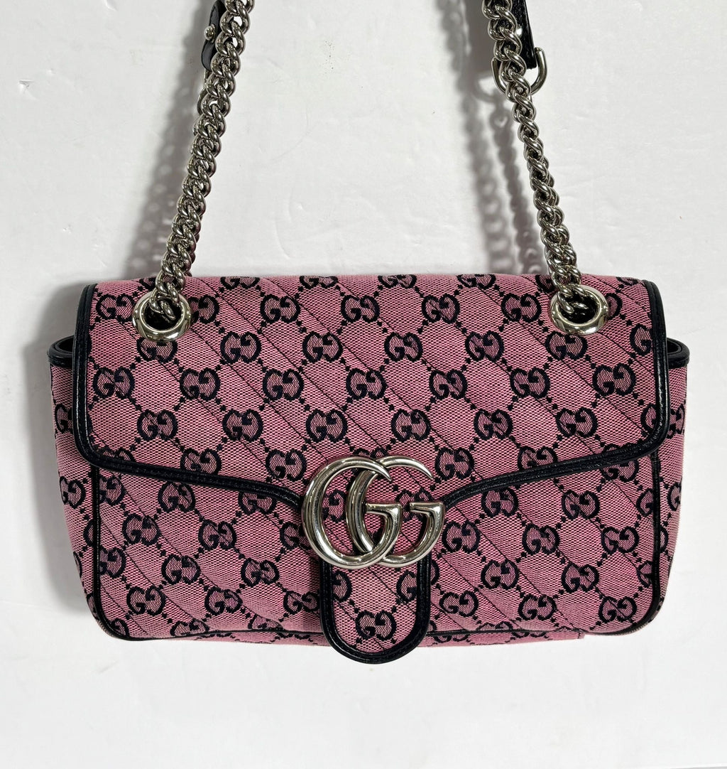 GUCCI GG MARMONT DIAGONAL MATELASSE SMALL SHOULDER BAG