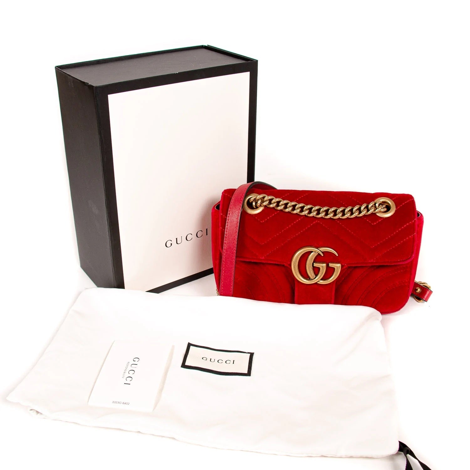 GUCCI GG MARMONT SMALL MATELASSE VELVET SHOULDER BAG