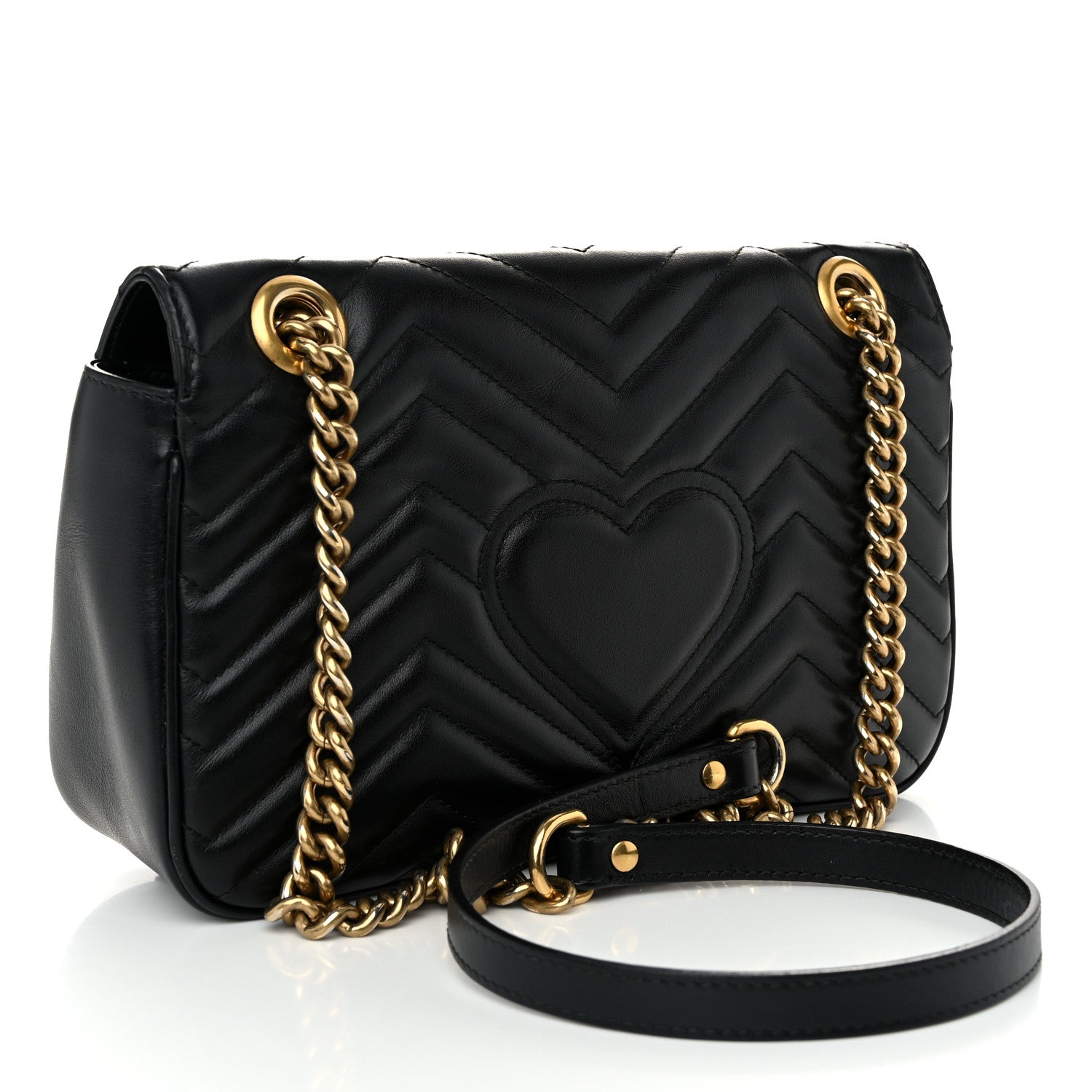 GUCCI GG MARMONT QUILTED CALFSKIN LEATHER SMALL BAG