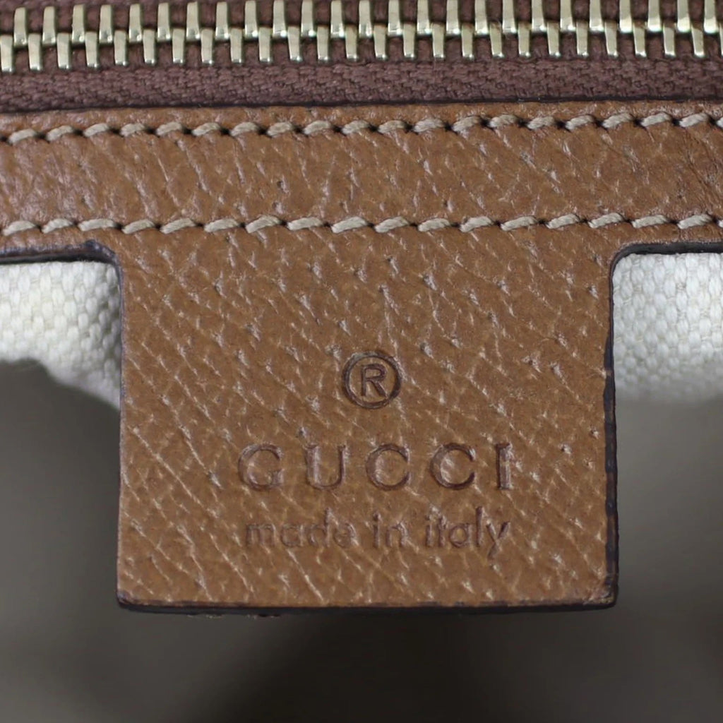 GUCCI GG MONOGRAM CANVAS & CALFSKIN LEATHER BREE SHOULDER BAG