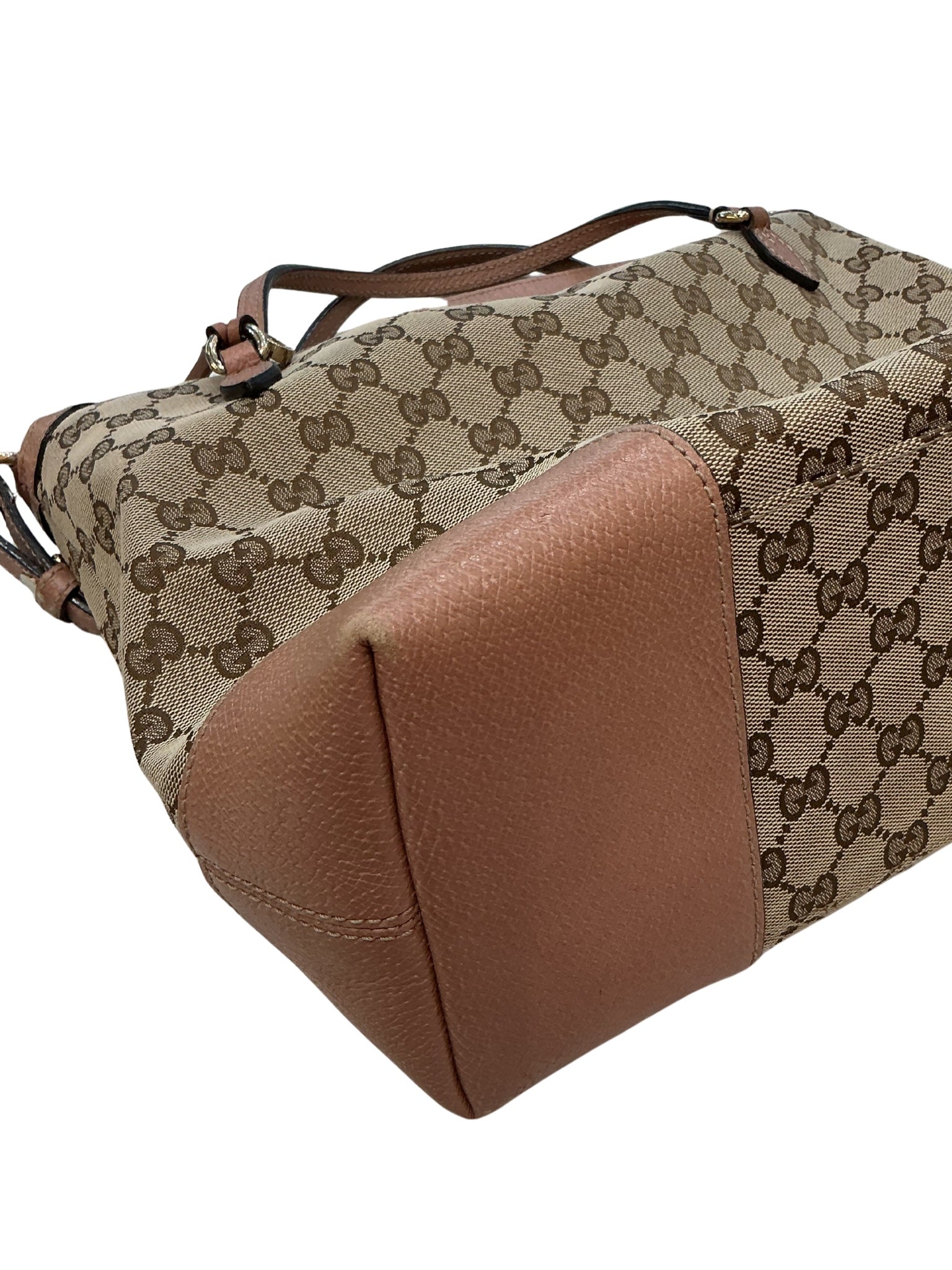 GUCCI GG MONOGRAM CANVAS & CALFSKIN LEATHER BREE SHOULDER BAG