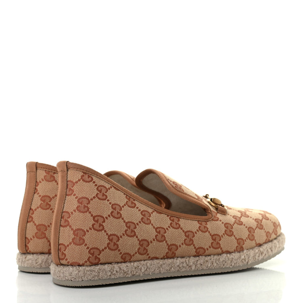 GUCCI GG MONOGRAM MEN'S FRIA HORSEBIT LOAFERS