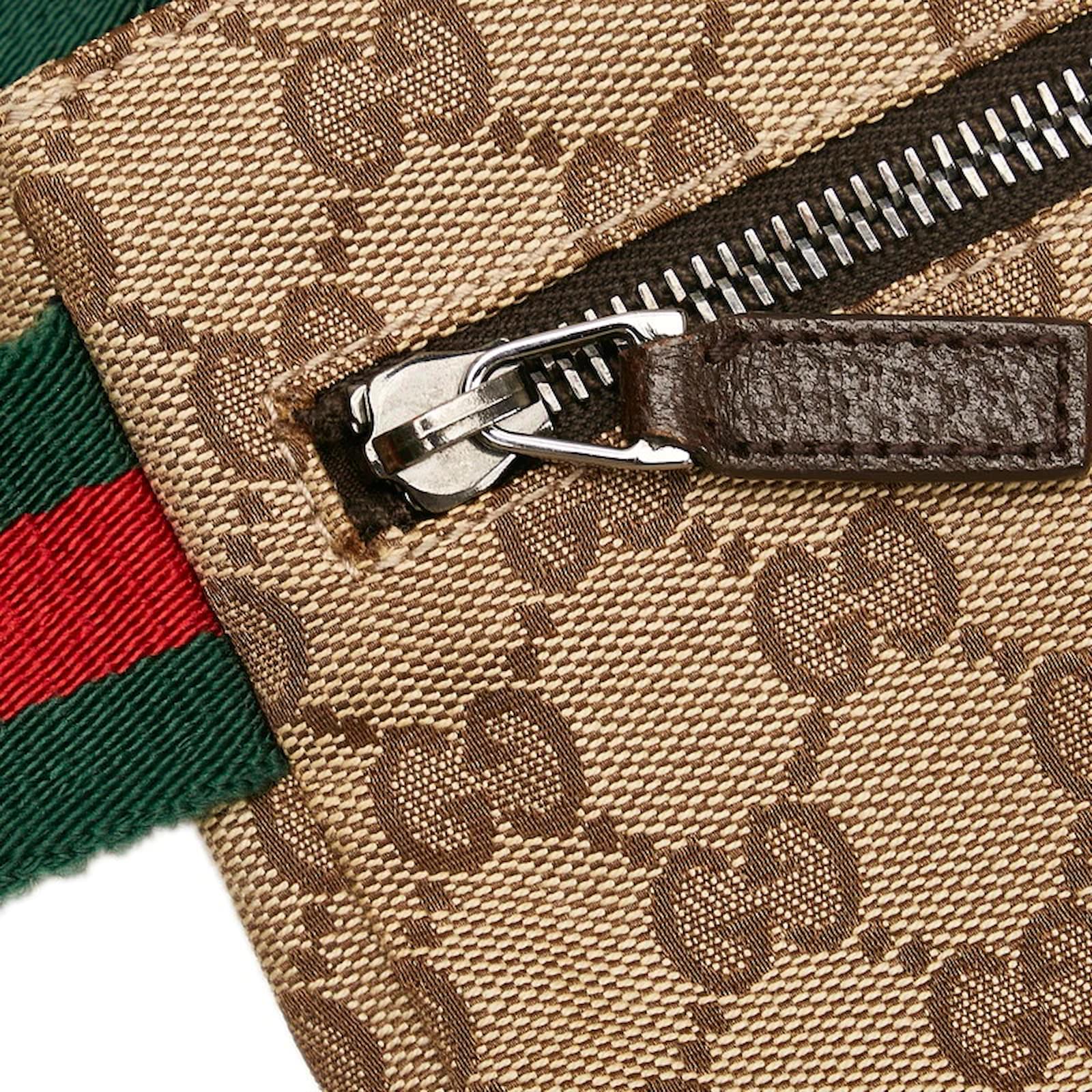 GUCCI VINTAGE GG CANVAS FANNY PACK