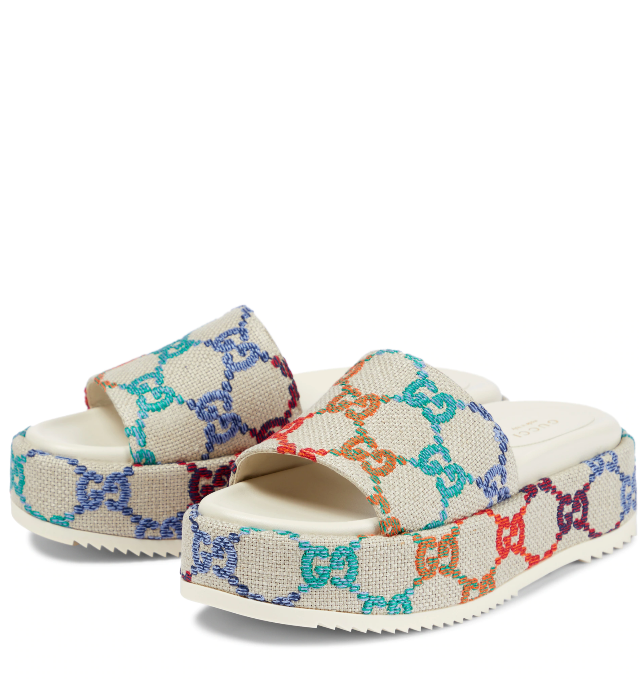 GUCCI GG PLATFORM CANVAS SLIDES