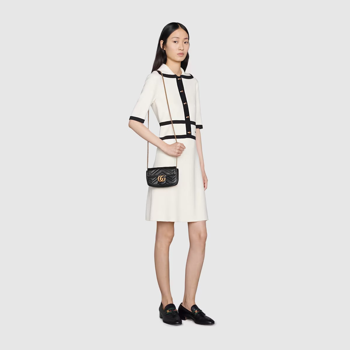GUCCI GG MARMONT SUPER MINI CALFSKIN LEATHER BAG