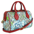 GUCCI GG SUPREME MONOGRAM BLOOMS BOSTON BAG